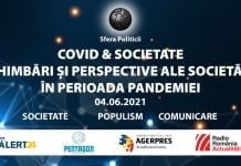 Revista Sfera Politicii vă prezintă Conferința ”COVID și Societate”, în parteneriat cu Pentagon Marketing & Research